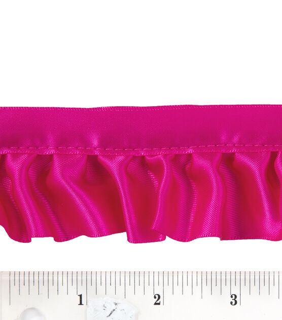 Simplicity Ruffled Blanket Binding Trim 1.88'' Pink