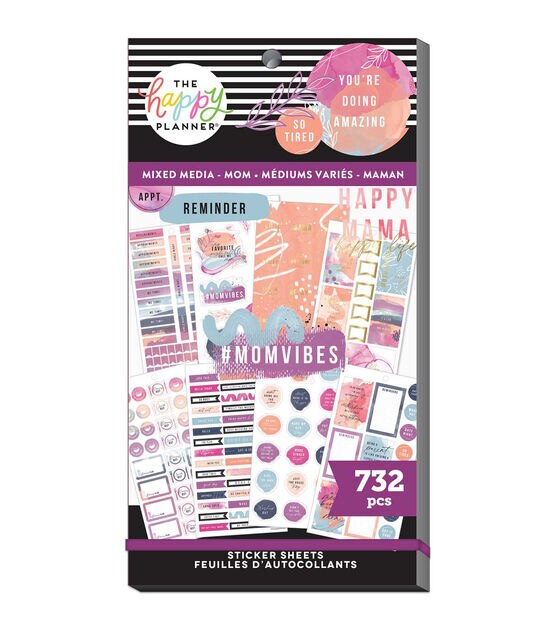 732pc Mixed Media 30 Sheet Happy Planner Sticker Pack