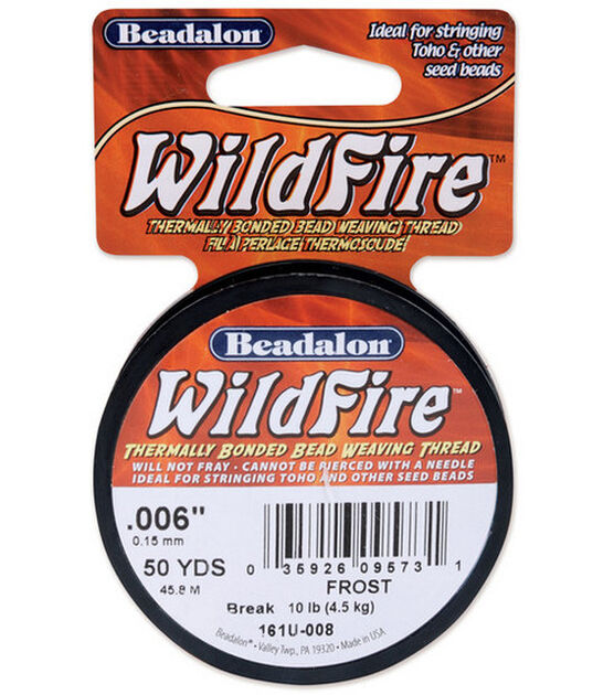 Beadalon Wildfire Stringing Wire .006 (0.15mm) Dia. 50 Yds Spool Clear