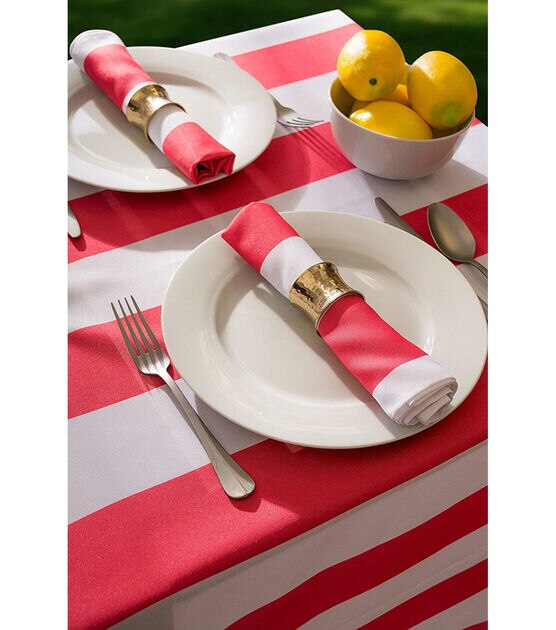 Design Imports Coral Cabana Outdoor Tablecloth Round, , hi-res, image 3
