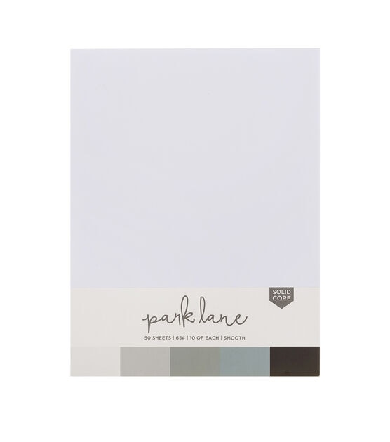 50 Sheet 8.5 x 11 Black Solid Core Cardstock Paper Pack by Park Lane