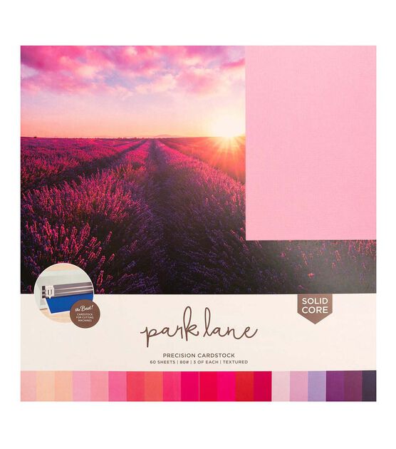 12" x 12" Pink & Purple Precision Cardstock Paper Pack 60ct by Park Lane