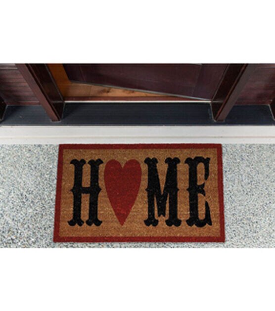 Design Imports 17" x 29" Home Heart Coir Door Mat, , hi-res, image 5