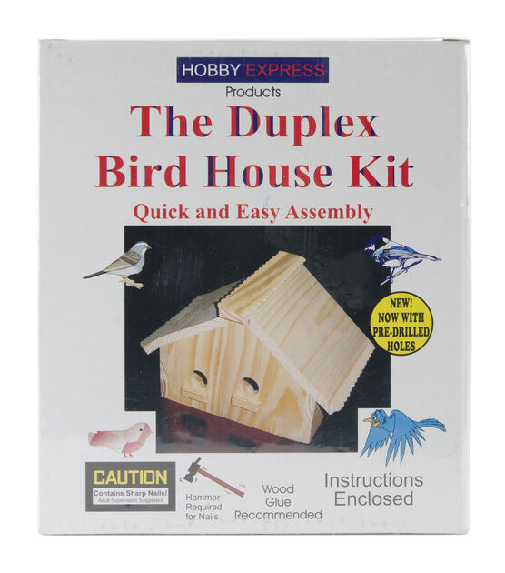 Pine Pro Duplex Unfinished Wood Birdhouse Kit