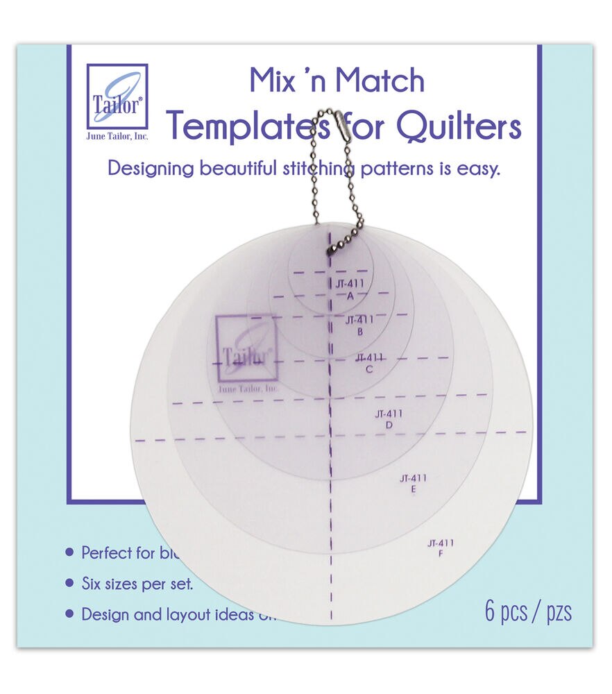 June Tailor Mix'n Match Templates For Quilters, Circle, swatch