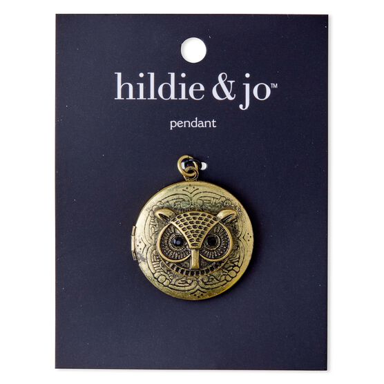 Antique Gold Antiquist Locket With Owl Pendant by hildie & jo