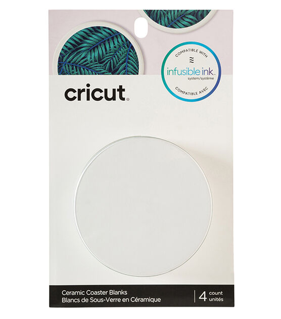 Cricut 4pk White Infusible Ink Ceramic Coaster Blanks
