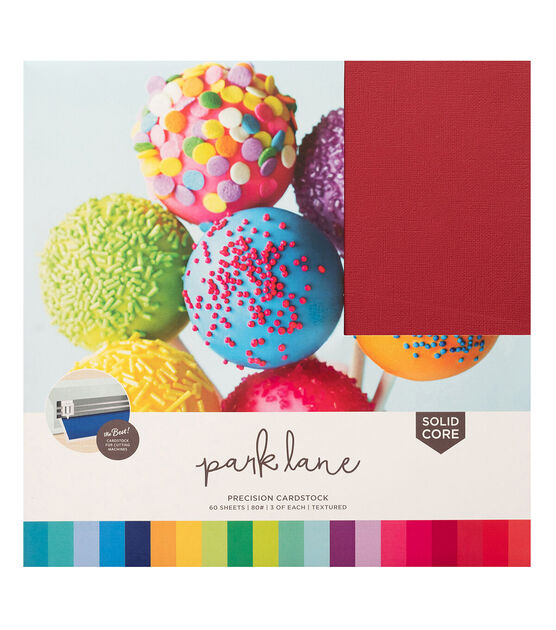 60 Sheet 12" x 12" Bright Precision Cardstock Paper Pack by Park Lane