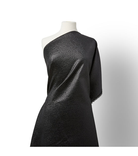 Badgley Mischka Black Jacquard Fabric, , hi-res, image 6