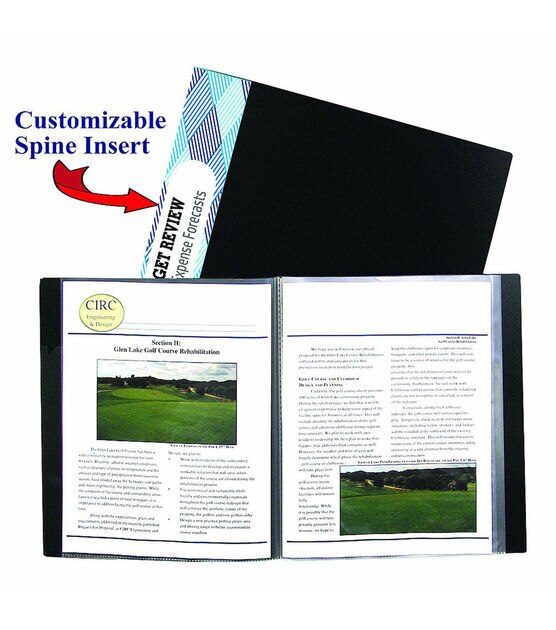 C-Line 8.5" x 11" Black & Clear 24 Pocket Presentation Books 4pk, , hi-res, image 2