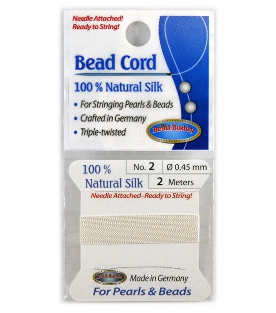 Bead Buddy White Silk Cord #2