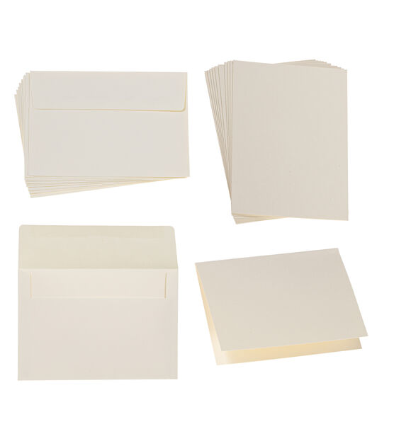 Park Lane A6 Canvas Ivory Cards and Envelopes 12ct, , hi-res, image 2