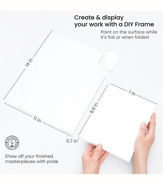 Arteza DIY White Frame Acrylic Pad 11''x14 Ready-to-Hang Kit 20 Sheets, , hi-res, image 3