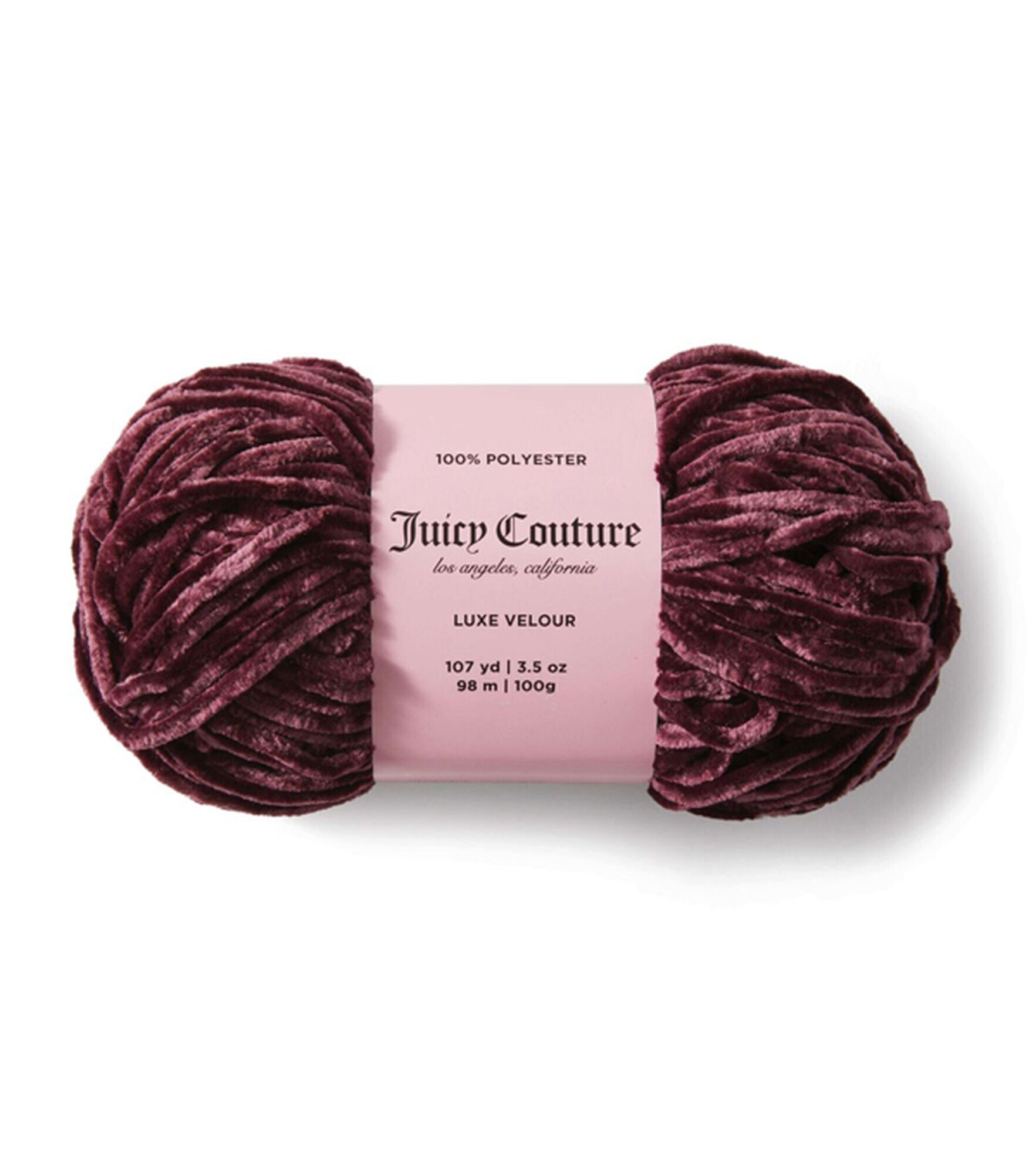 Juicy Couture Luxe Velour 107yds Bulky Polyester Yarn, Plonk, hi-res