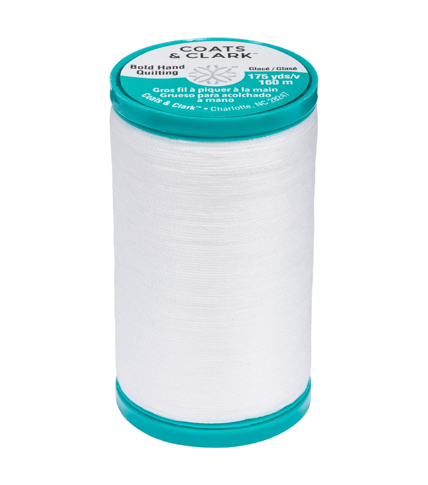 Coats & Clark 175yd Bold 10wt Hand Quilting Thread, White, hi-res
