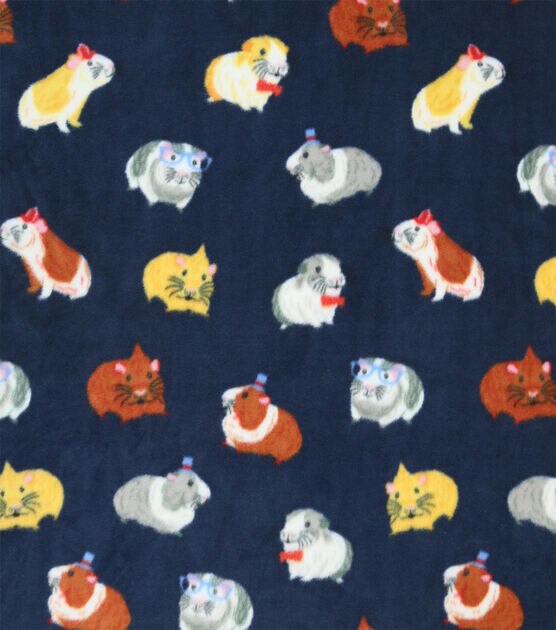 Gerbil on Blue Anti Pill Fleece Fabric