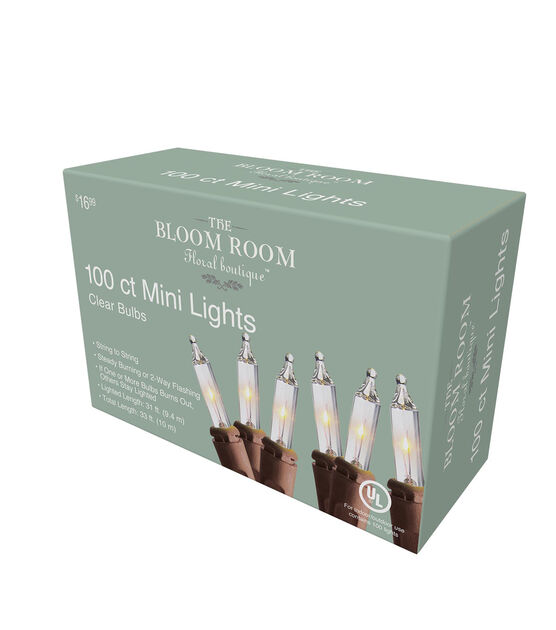 100ct Incandescent Clear Mini Lights by Bloom Room