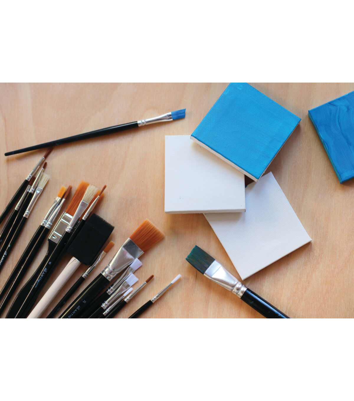 Hello, Artist! Party Pack Mini Canvas with Easel, 4 Pieces, None
