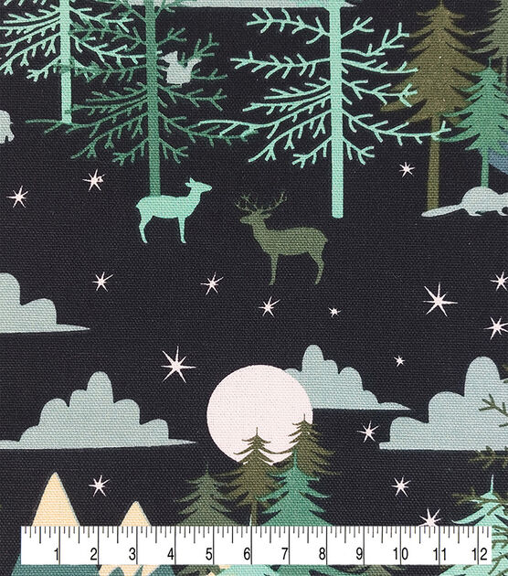 Midnight Camper Cotton Canvas Fabric, , hi-res, image 3
