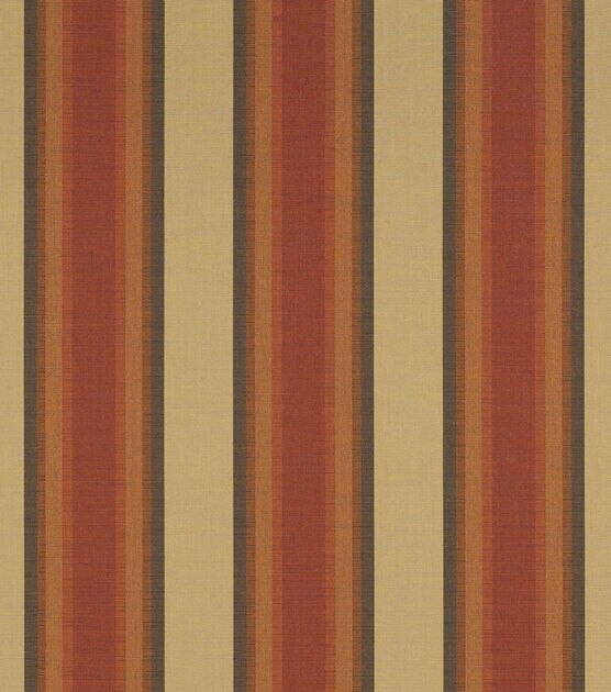 Sunbrella Orange Stripes Premium Colonnade Fossil Print Outdoor Fabric