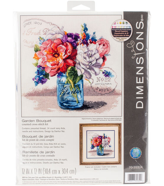 Dimensions 12" Garden Bouquet Counted Cross Stitch Kit