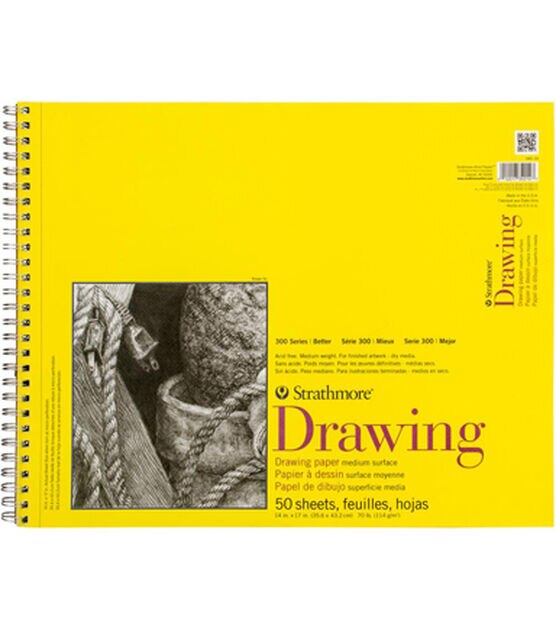 Strathmore 300 Series 50 Sheets 14''x17'' Wire Bound Drawing Pad