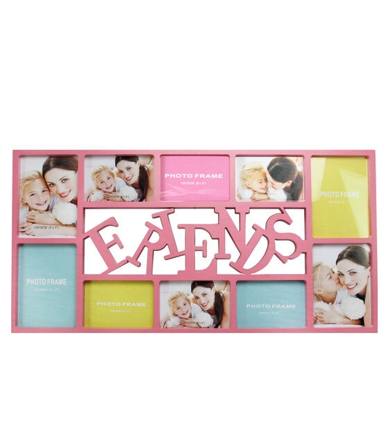 Northlight 29" Pink 10 Photo Friends Collage Frame