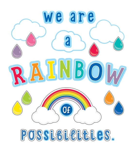 Carson Dellosa 67ct We Are A Rainbow of Possibilities Bulletin Board Set