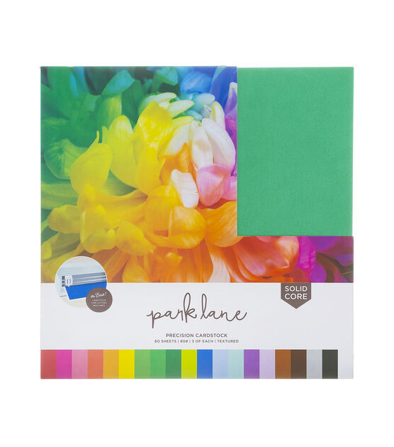 60 Sheet 12" x 12" Primary Precision Cardstock Paper Pack by Park Lane, , hi-res, image 1