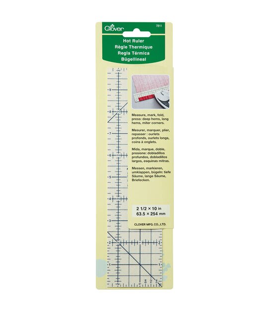 KEARING New Hot Hem Ruler for Sewing and Quilting, Patented Heat Resistant  Non-Slip Hot Ironing Ruler | Multi-Shapes Rulers with 1/4″ Seam Allowance