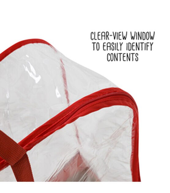 Honey Can Do 2-Pack Red Clear-View Christmas Storage Bags With Handles, , hi-res, image 8
