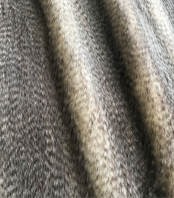 Faux Fur Fabric Gray Feathers | JOANN