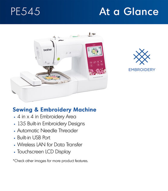 Brother PE545 Embroidery Machine with Artspira App, , hi-res, image 2