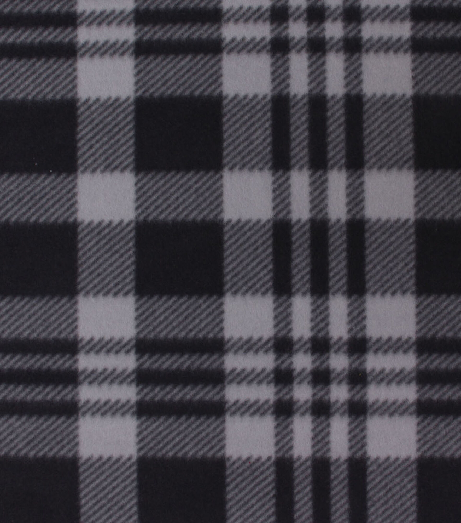 Luke Plaid Blizzard Fleece Fabric, Gray And Black, hi-res