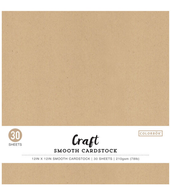 Colorbok 100 gsm Smooth Cardstock 12"X12" 30pk Craft