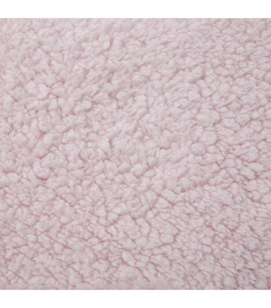Solid Faux Fur Sherpa Fabric, Pink, swatch
