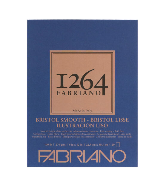 Fabriano 1264 Bristol Pad Smooth 9''x12''