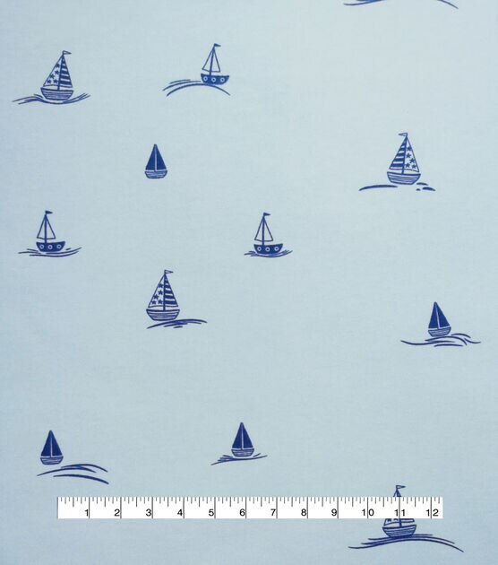 Boats Nursery Flannel Fabric by Lil' POP!, , hi-res, image 4