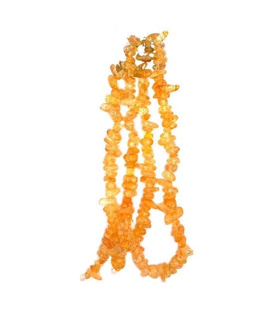 7" Yellow Chip Glass Strung Beads by hildie & jo, , hi-res, image 3