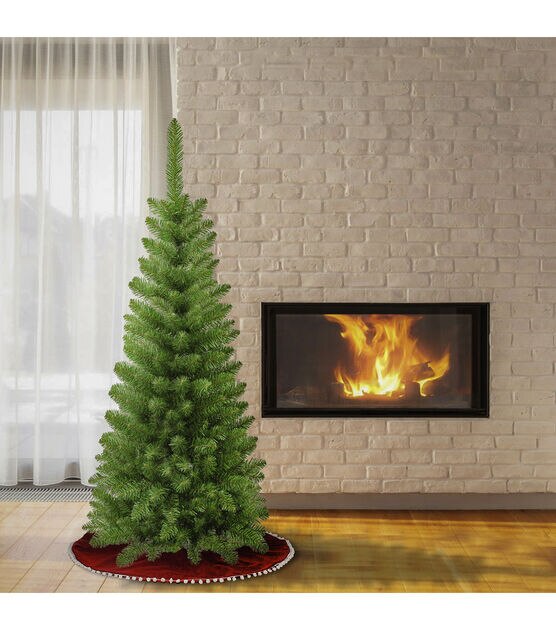 National Tree 4.5' Unlit Rowan Pencil Slim Christmas Tree, , hi-res, image 2