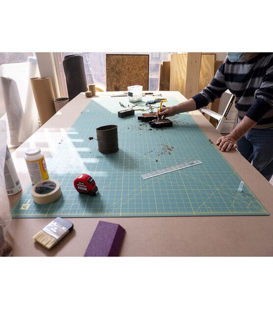 Olfa Gridded Cutting Mat Set with Clips 23" x 70", , hi-res, image 6