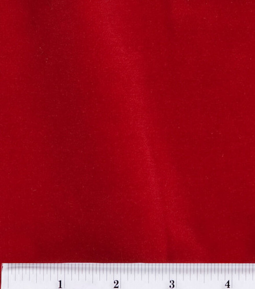 Empire Velveteen Fabric, Red, swatch