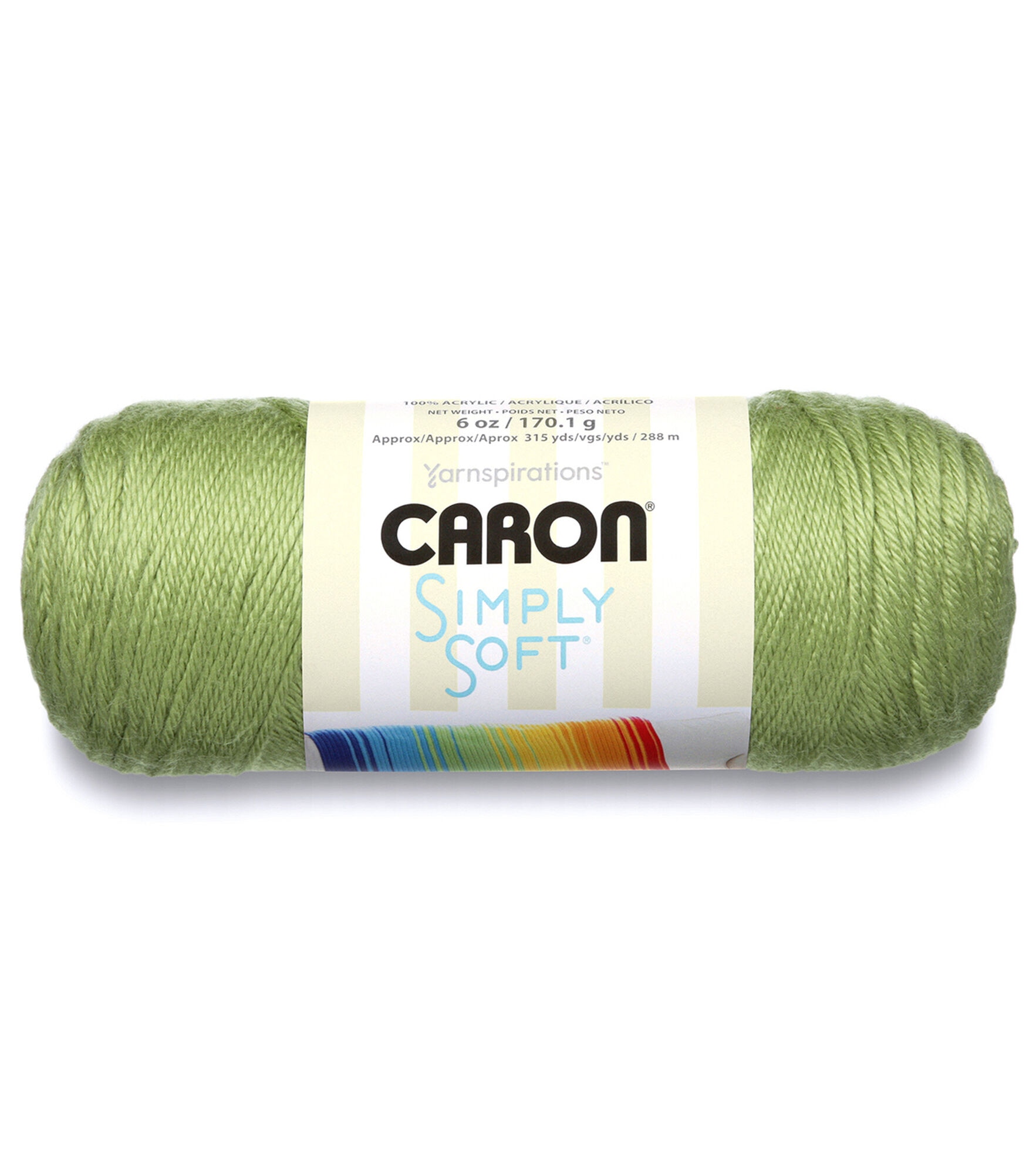 Caron Simply Soft 315yds Worsted Acrylic Yarn, Pistachio, hi-res