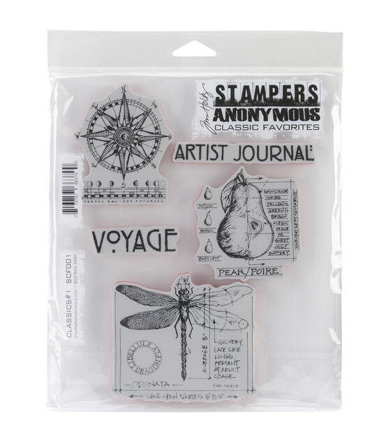 Tim Holtz Cling Rubber Stamp Set Classics #1