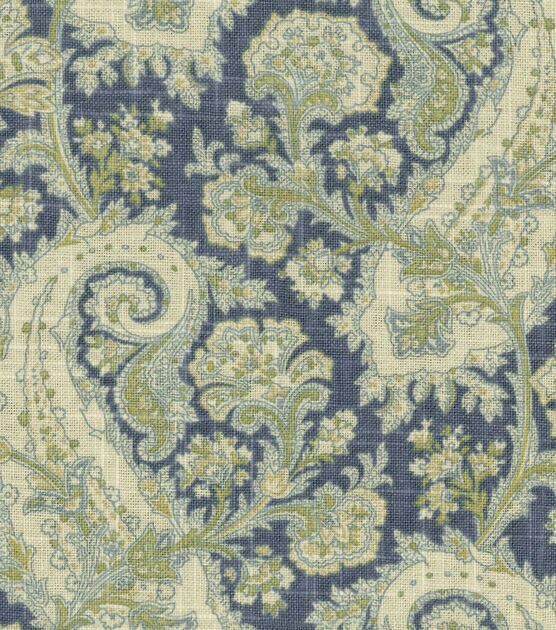 Waverly Multi Purpose Decor Fabric 54" Porch Paisley Chambray