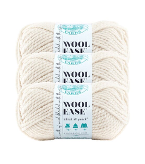 3 Pack) Lion Brand Wool-Ease Thick & Quick Yarn - Eden