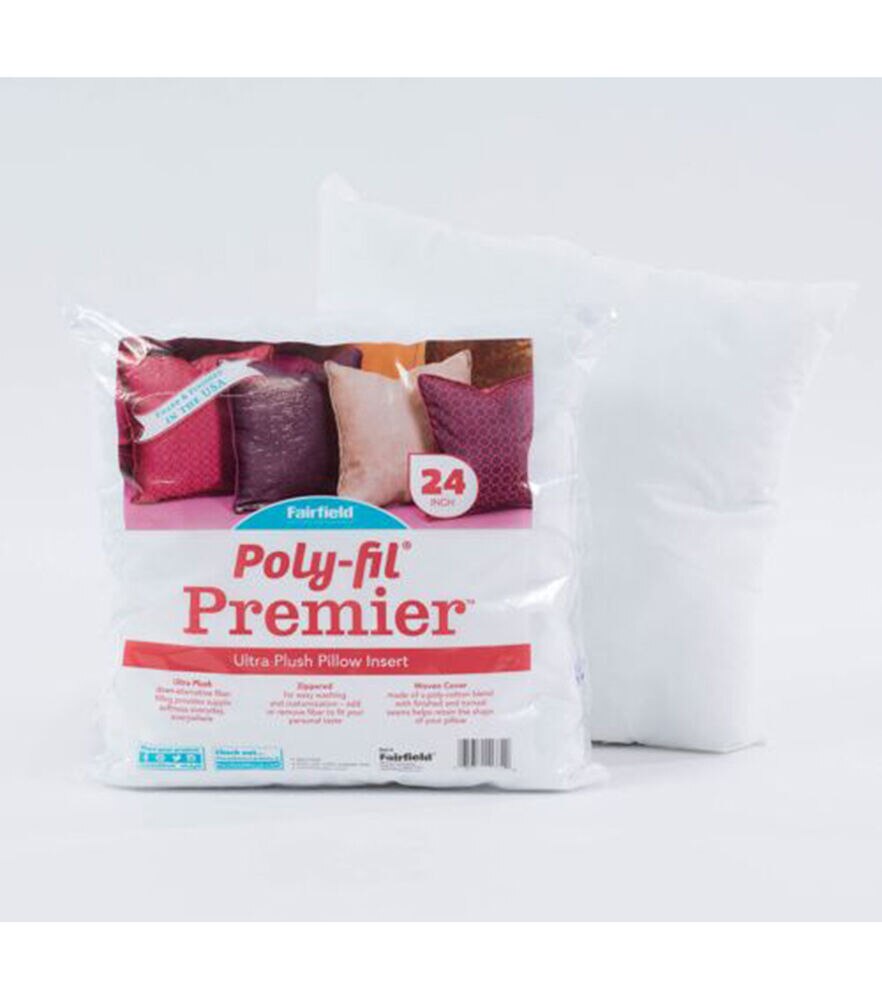 Poly Fil Premier Oversized Pillow Insert 24x24", 24" X 24" Case Of 4, swatch