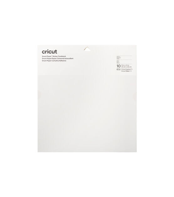 Cricut 13 x 13 White Smart Paper Sticker Cardstock Sheets 10ct