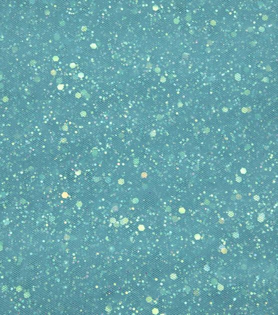 Glitterbug Chunky Confetti Teal Fabric