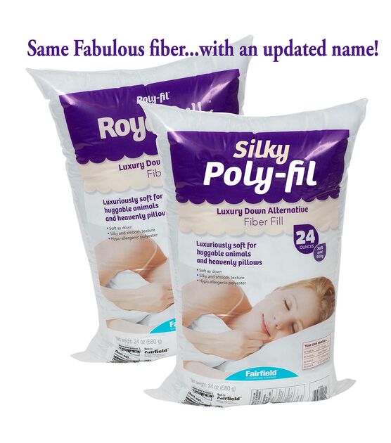 Poly-Fil Premium Stuffing Polyester Fiberfill 2 Bags Pillow White